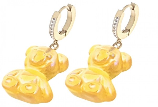 gold earrings made of stainless steel