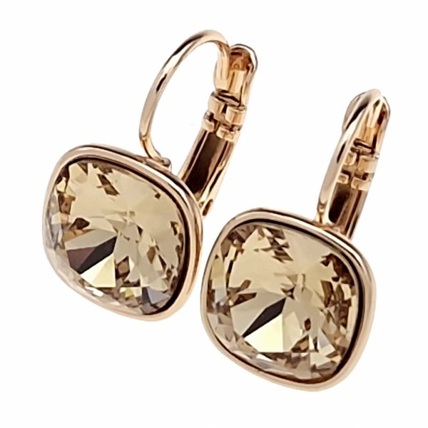 exclusive swarovski gold-plated earrings