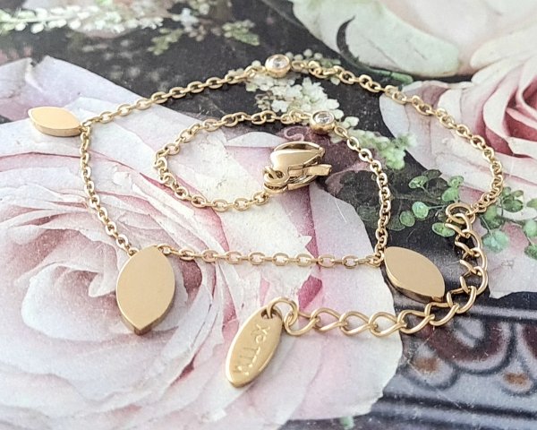 BRACELET GOLD CELEBRITY STAINLESS STEEL