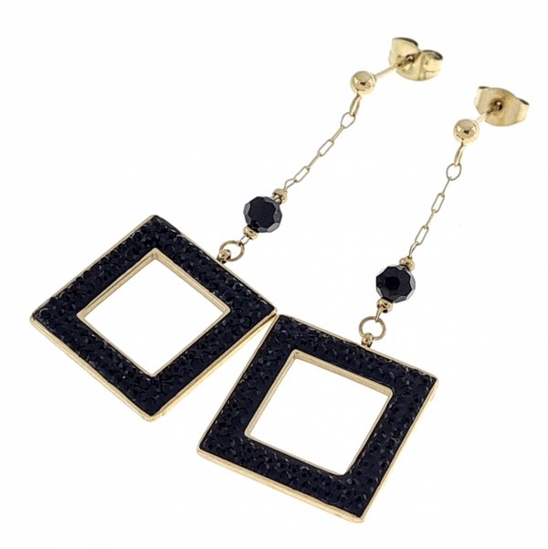 gold earrings made of stainless steel