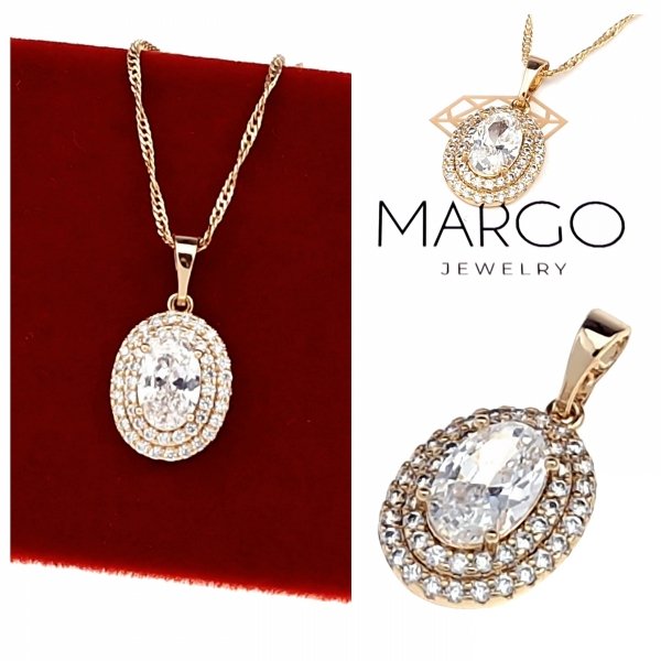 gold pendant 18k shiny xuping