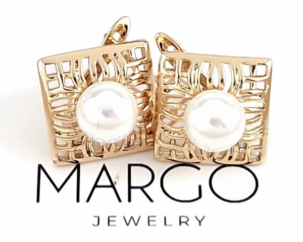 gold plated earrings with exclusive cubic zirconia