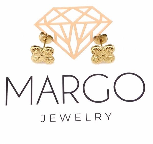 gold earrings made of stainless steel