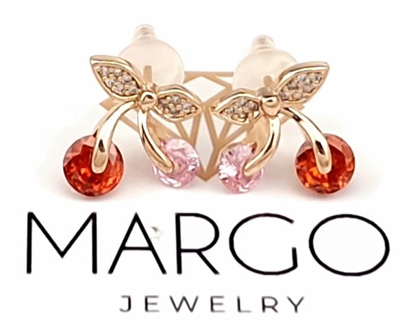 exclusive swarovski gold-plated earrings