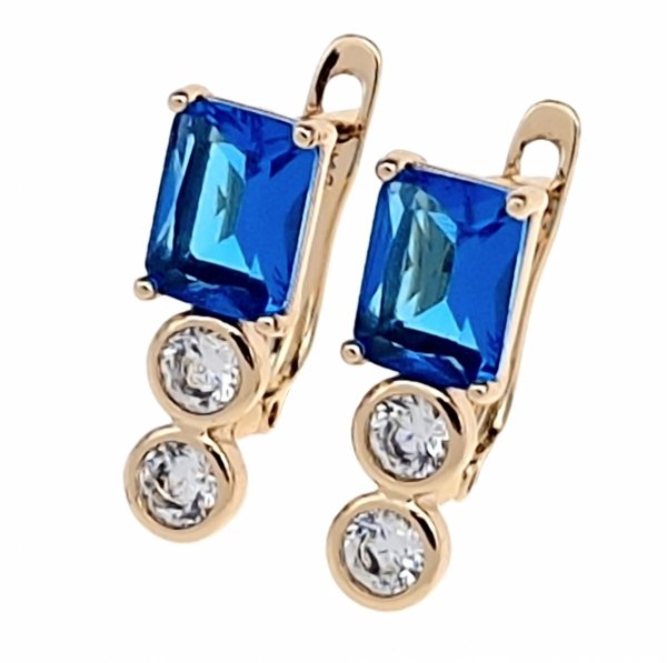 exclusive swarovski gold-plated earrings