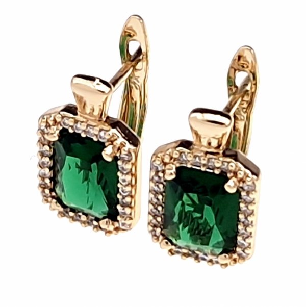 exclusive swarovski gold-plated earrings
