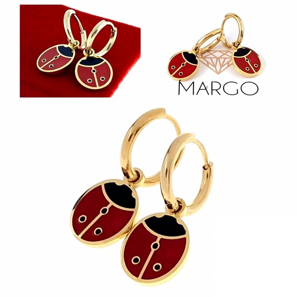 gold earrings made of stainless steel