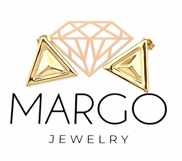 gold earrings made of stainless steel