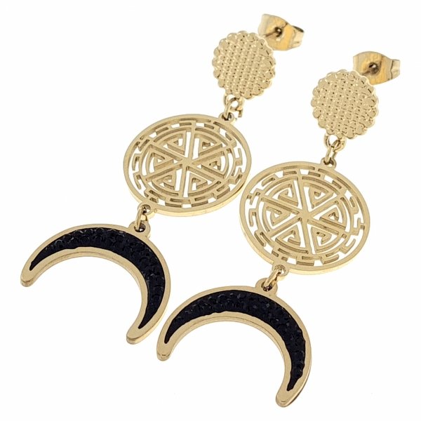 gold earrings made of stainless steel