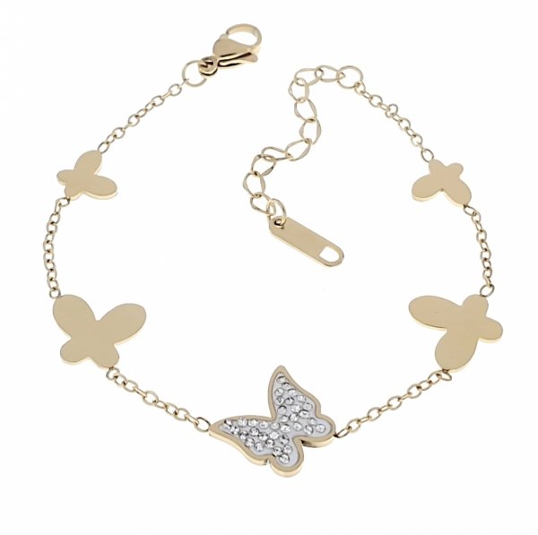 BRACELET GOLD CELEBRITY STAINLESS STEEL