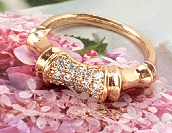 gold ring 17,30mm. gold-plated engagement xuping