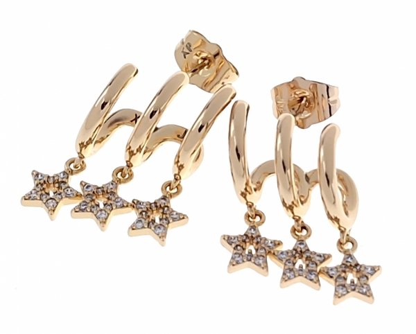 exclusive swarovski gold-plated earrings