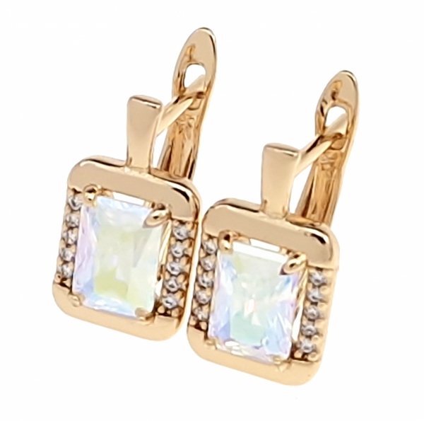 exclusive swarovski gold-plated earrings