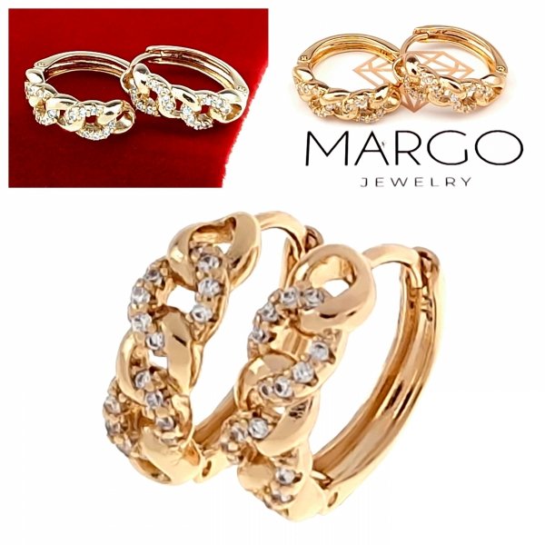 exclusive swarovski gold-plated earrings