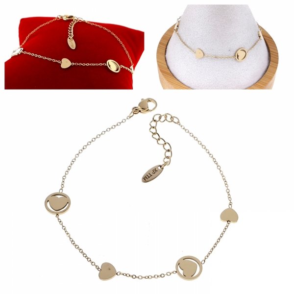 BRACELET GOLD CELEBRITY STAINLESS STEEL