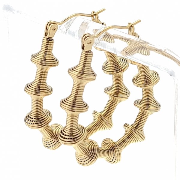 gold earrings made of stainless steel