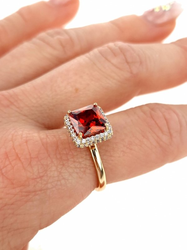 gold ring 18,60mm. gold-plated engagement xuping