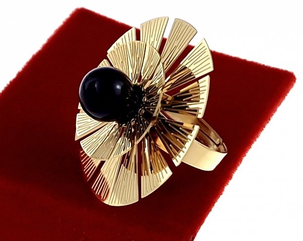 ring 18,30mm gold stainless steel