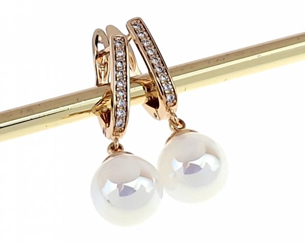exclusive swarovski gold-plated earrings