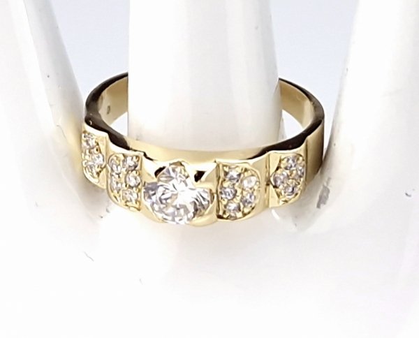 gold ring 18,60mm. gold-plated engagement xuping
