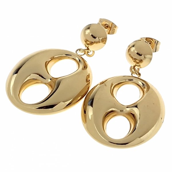 gold earrings made of stainless steel