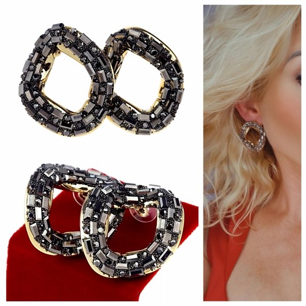 gold plated earrings with exclusive cubic zirconia