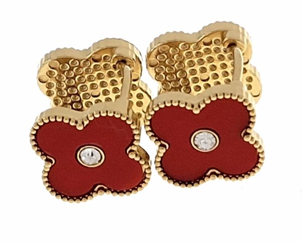 gold earrings made of stainless steel