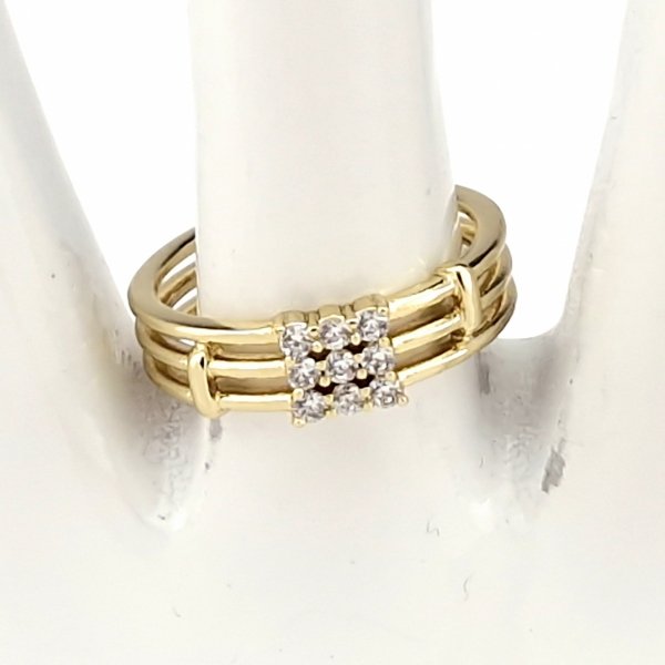gold ring 18,60mm. gold-plated engagement xuping