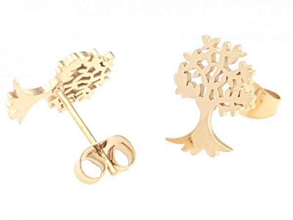 gold earrings made of stainless steel