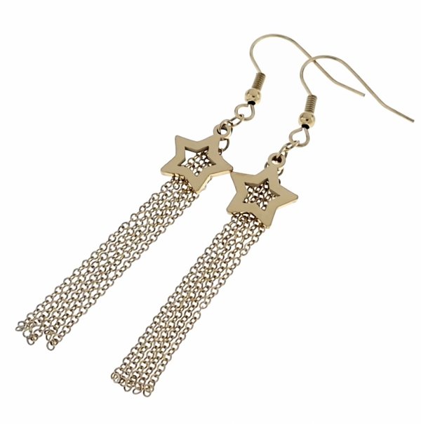 gold earrings made of stainless steel