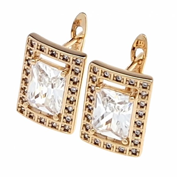exclusive swarovski gold-plated earrings