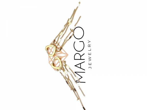 gold earrings made of stainless steel