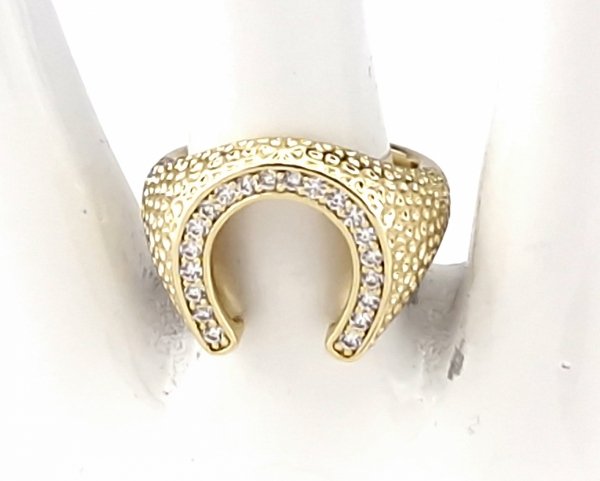 gold ring 18,60mm. gold-plated engagement xuping