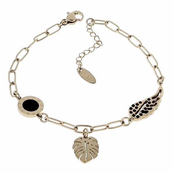 BRACELET GOLD CELEBRITY STAINLESS STEEL