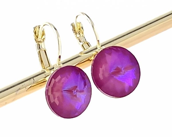 exclusive swarovski gold-plated earrings