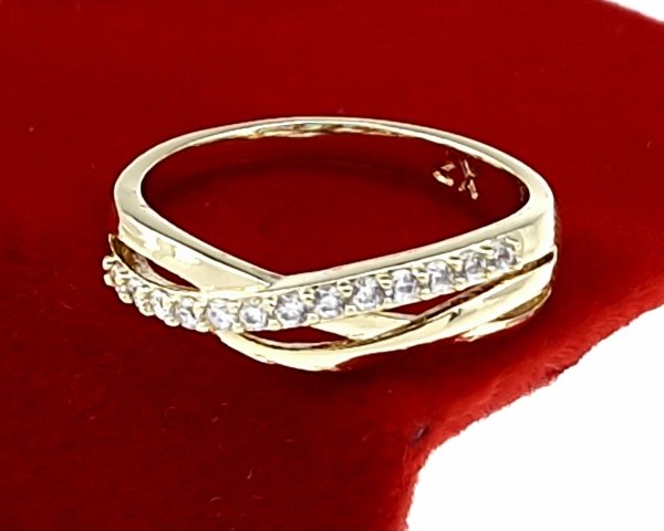 gold ring 18,60mm. gold-plated engagement xuping