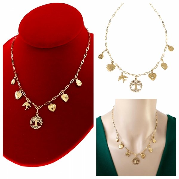 Gold Chain Celebrity Gold Plated Necklace 14K XUPING