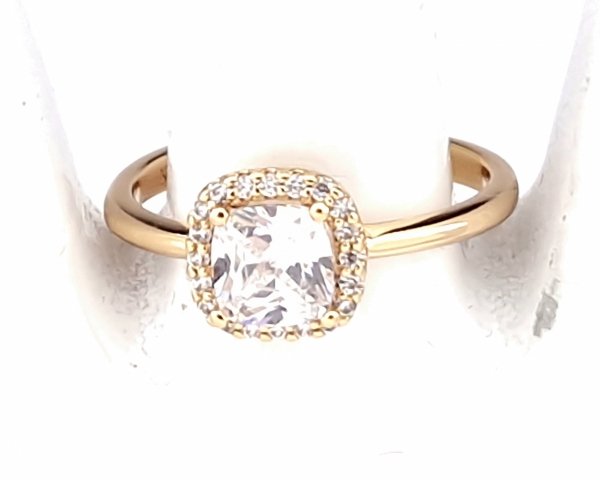 gold ring 18,60mm. gold-plated engagement xuping
