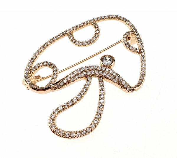 elegant gold brooch