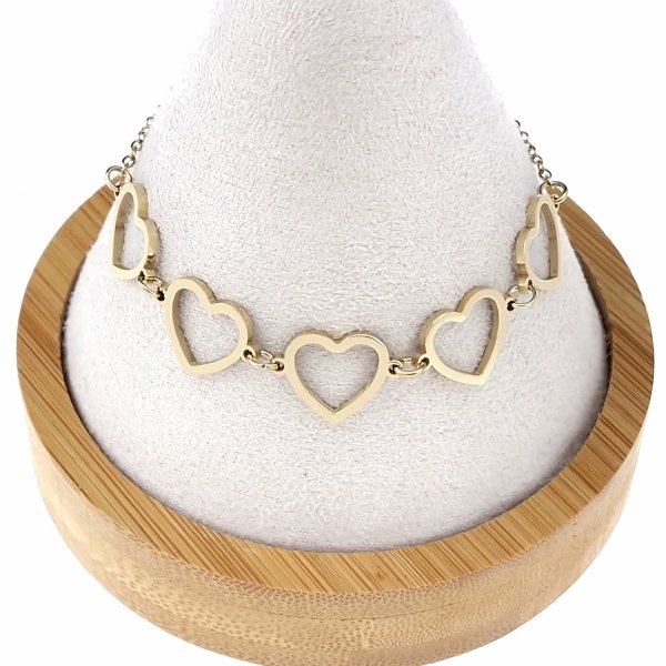 BRACELET GOLD CELEBRITY STAINLESS STEEL