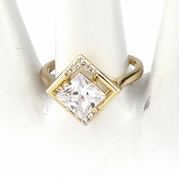 gold ring 18,60mm. gold-plated engagement xuping