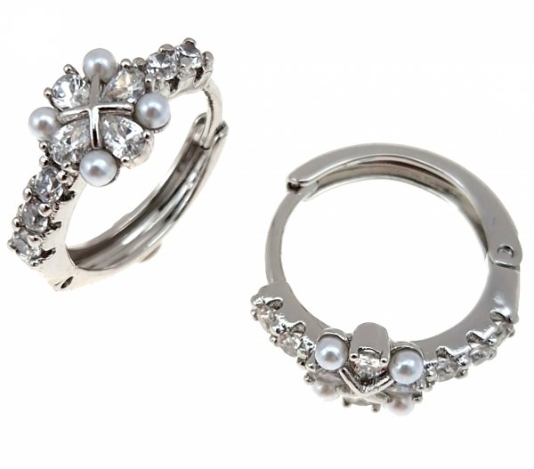 gold plated earrings with exclusive cubic zirconia