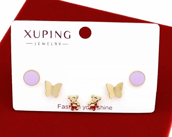 gold plated earrings with exclusive cubic zirconia
