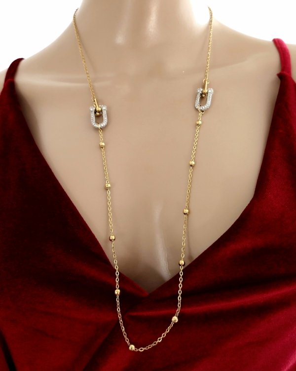 GOLD CHAIN NECKLACE celebrity STAINLESS STEEL