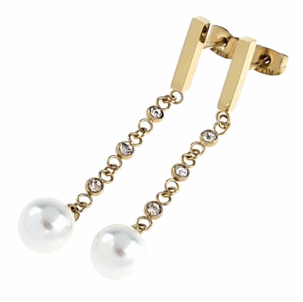gold earrings made of stainless steel