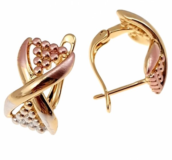 gold plated earrings with exclusive cubic zirconia