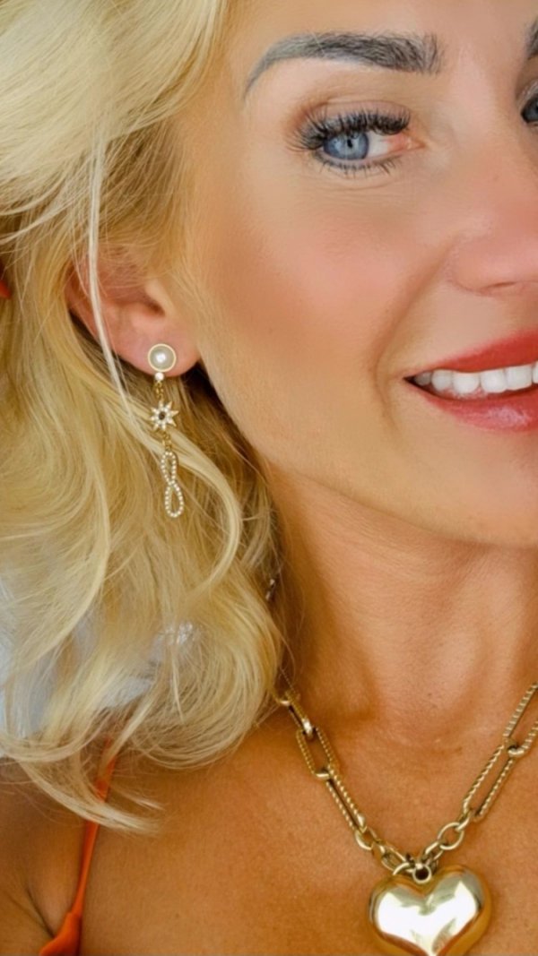 gold earrings made of stainless steel