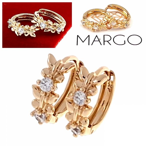 exclusive swarovski gold-plated earrings