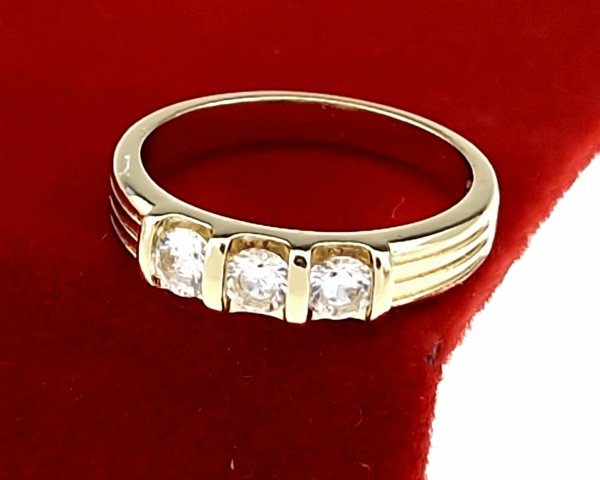 gold ring 18,60mm. gold-plated engagement xuping
