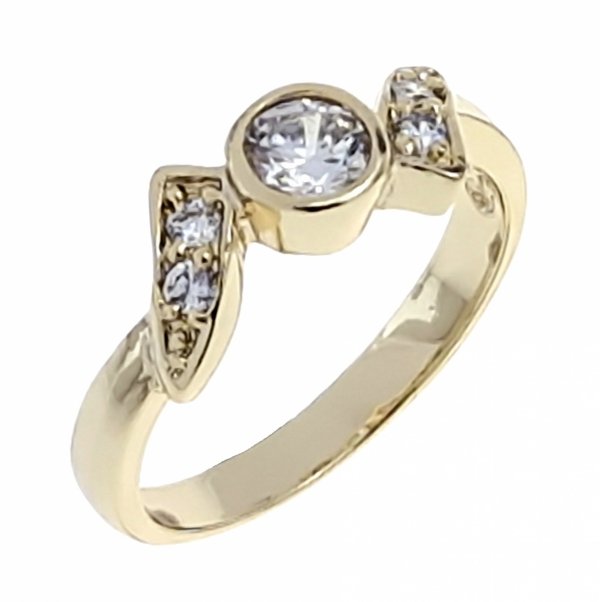 gold ring 18,60mm. gold-plated engagement xuping